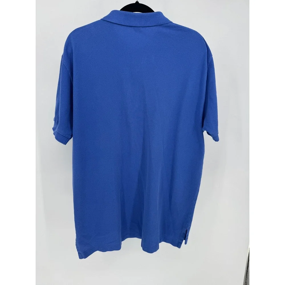Polo Ralph Lauren Mens Blue Short Sleeve Polo‎ Shirt Orange Pony Logo XL - Picture 3 of 6